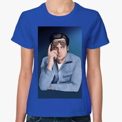 Женская футболка с принтом Sebastian Stan