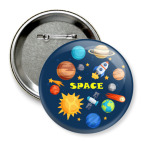 Значок 75 мм Space (Космос)