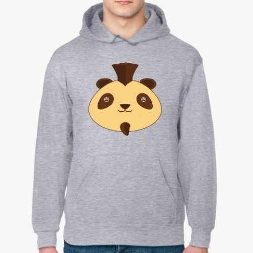 Толстовка худи с принтом Смешная панда панк