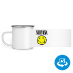 Кружка металлическая белая (круговая запечатка)