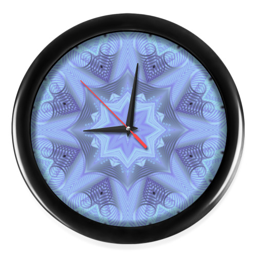 Настенные часы с принтом мандала с 8-конечными уголками