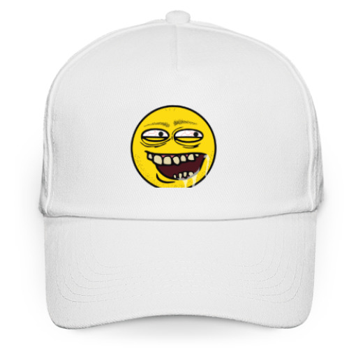 Кепка бейсболка с принтом Зубастый смайлик