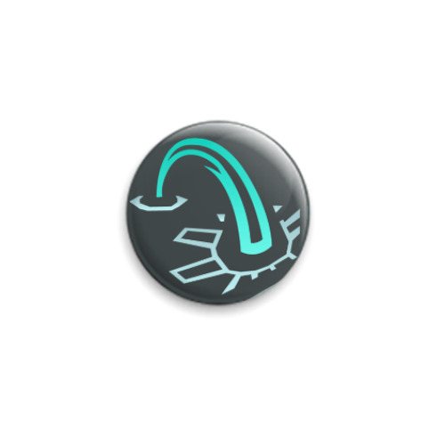 Значок 25мм с принтом Connector Silver 1000