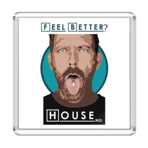 Магнит с принтом Feel better?