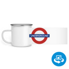 Кружка металлическая белая (круговая запечатка)