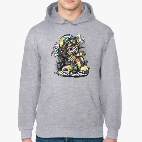 Толстовка худи с принтом Байкер