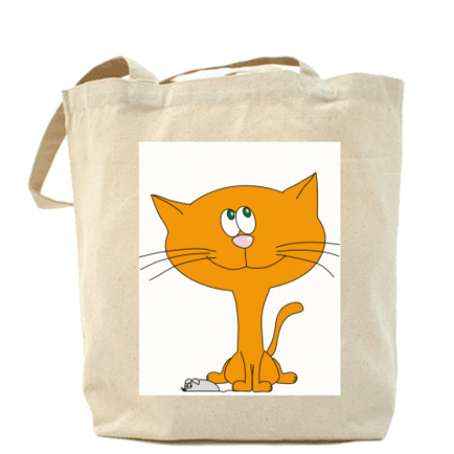 Сумка шоппер с принтом Рыжий кот