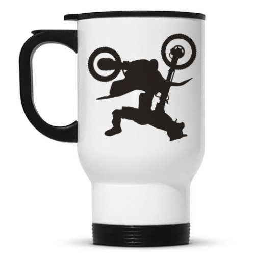 Кружка-термос с принтом Moto Freestyle