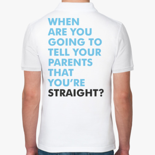 Рубашка поло с принтом STRAIGHT