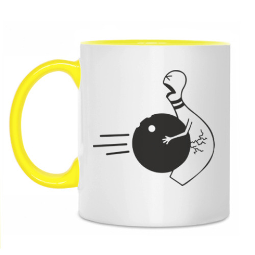 Кружка с принтом Боулинг