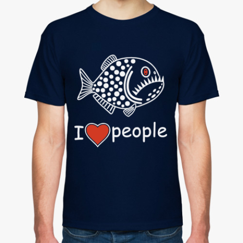 Футболка с принтом I Love People