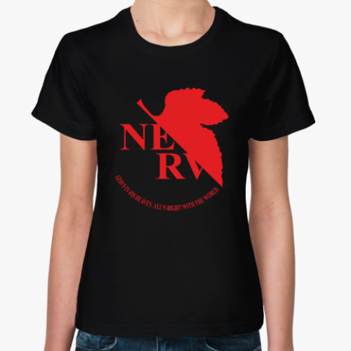 Женская футболка с принтом Евангелион / Evangelion - NERV Logo
