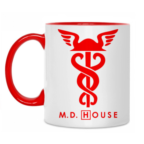Кружка с принтом m.d. House
