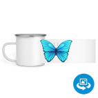 Кружка металлическая белая (круговая запечатка)