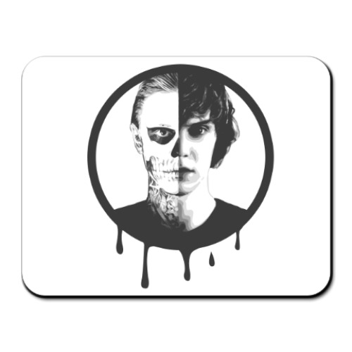 Коврик для мыши с принтом Эван Питерс(Evan Peters)/AHS