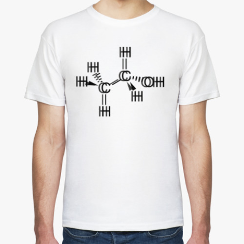 Футболка с принтом C2H5OH