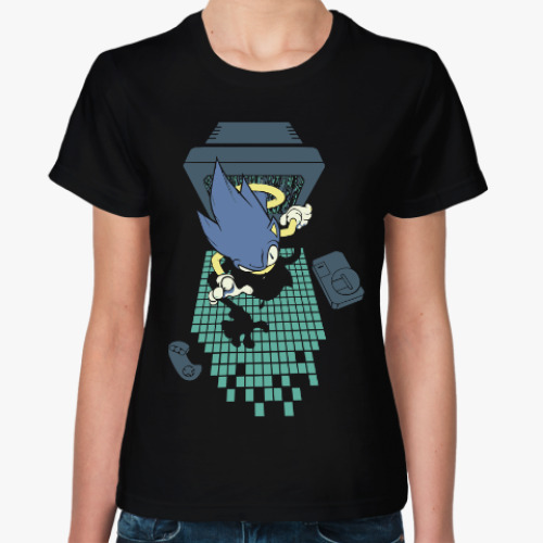 Женская футболка с принтом Соник