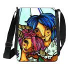 Пара с розово-голубыми волосам