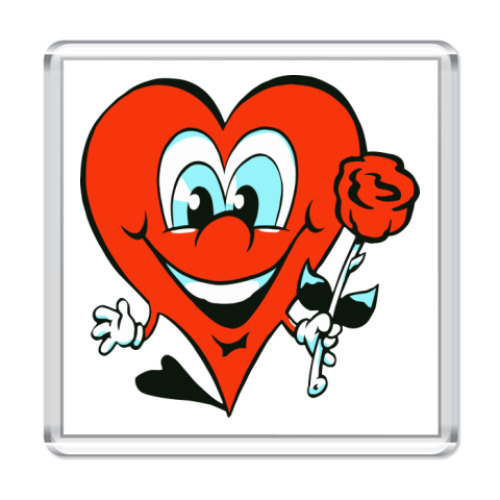 Магнит с принтом сердце