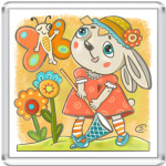 Зайка с бабочкой