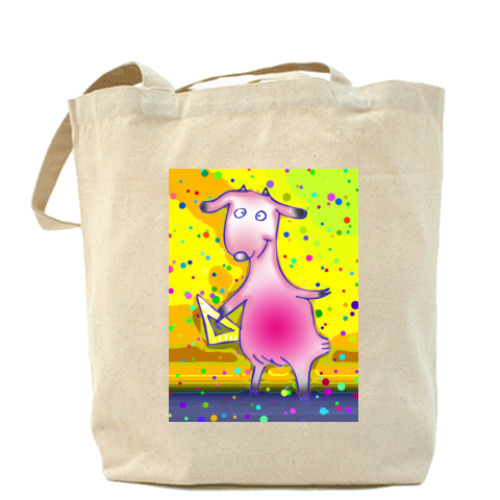 Сумка шоппер с принтом 'коза'