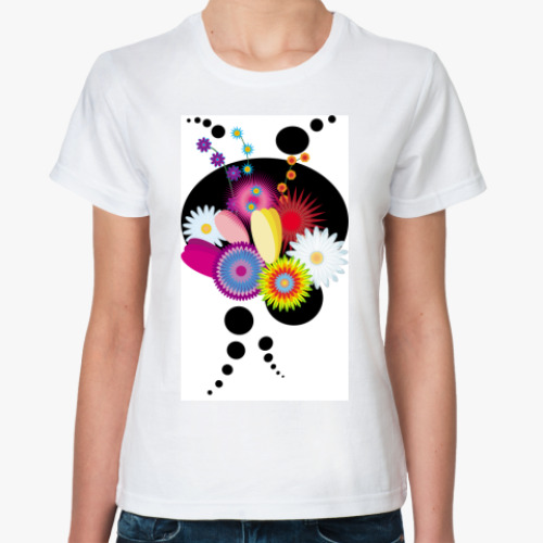 Классическая футболка с принтом  Summer