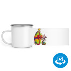 Кружка металлическая белая (круговая запечатка)