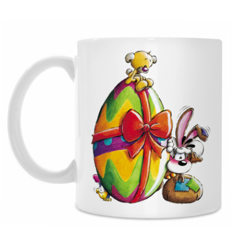 Кружка с принтом Пасхальныйкролик