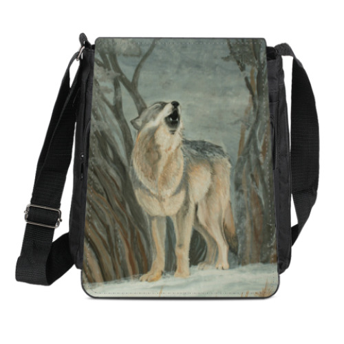 Сумка-планшет с принтом Долгая зима