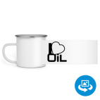 Кружка металлическая белая (круговая запечатка)