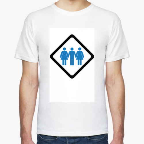 Футболка с принтом знак полигамии