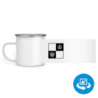 Кружка металлическая белая (круговая запечатка)