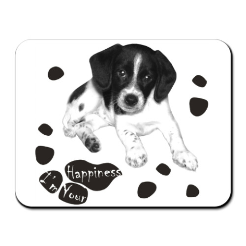 Коврик для мыши с принтом Милый пёсик