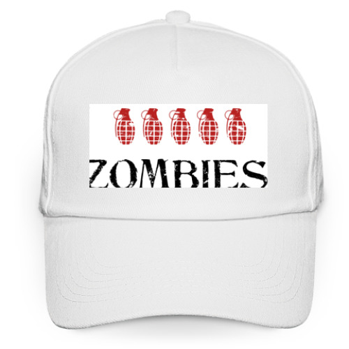 Кепка бейсболка с принтом I grenade ZOMBIES
