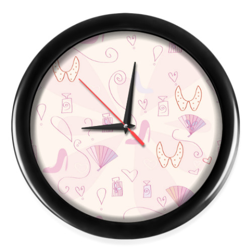 Настенные часы с принтом Шопинг