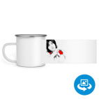 Кружка металлическая белая (круговая запечатка)