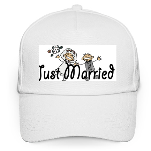 Кепка бейсболка с принтом Молодожены