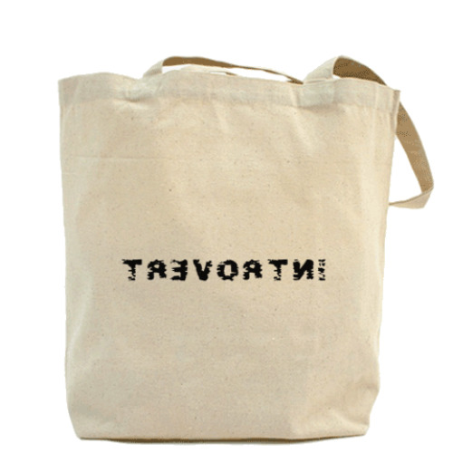 Сумка шоппер с принтом Introvert