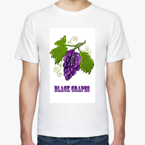 Футболка с принтом  Виноград
