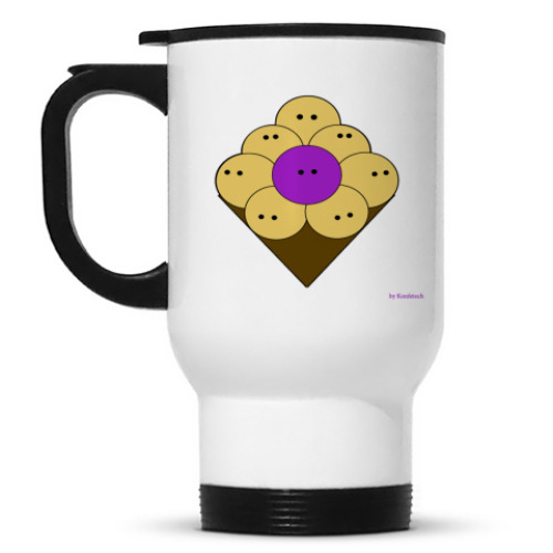 Кружка-термос с принтом Purple people