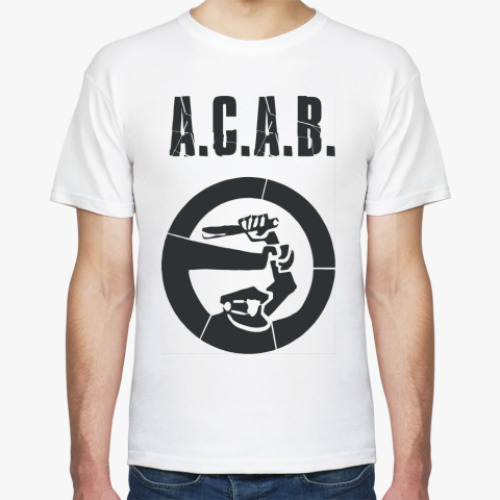 Футболка с принтом A.C.A.B.
