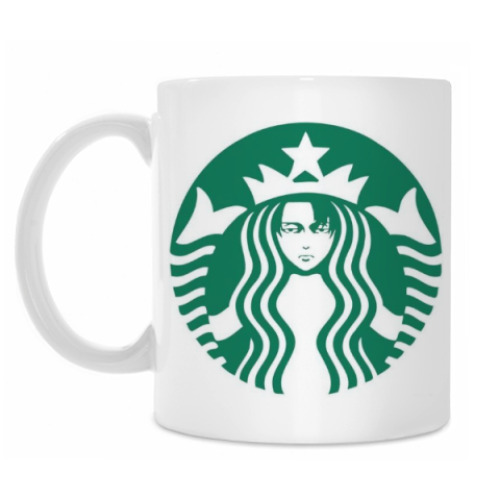 Кружка с принтом Shingeki no Kyojin Леви Starbucks Attack On Titan