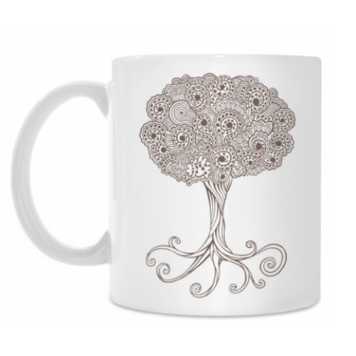 Кружка с принтом Дерево