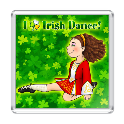 Магнит с принтом Irish Dance