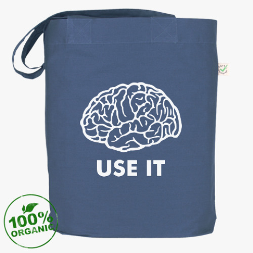 Сумка шоппер с принтом Мозг