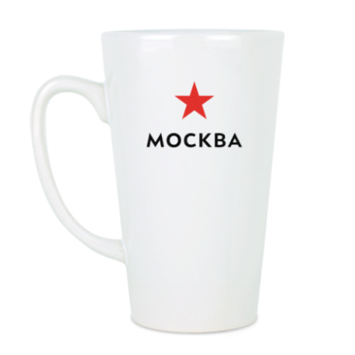 Чашка Латте с принтом логотип Москвы