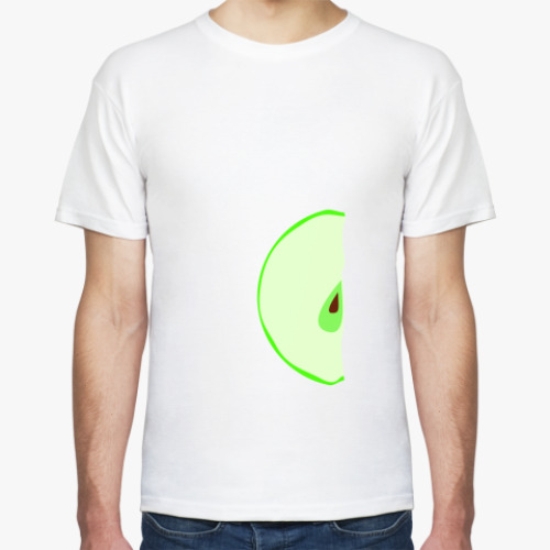 Футболка с принтом Половина яблока