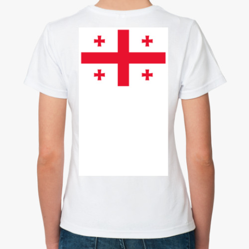 Классическая футболка с принтом  'I love Georgia'
