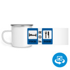 Кружка металлическая белая (круговая запечатка)