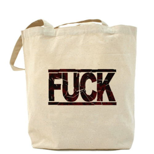 Сумка шоппер с принтом фак